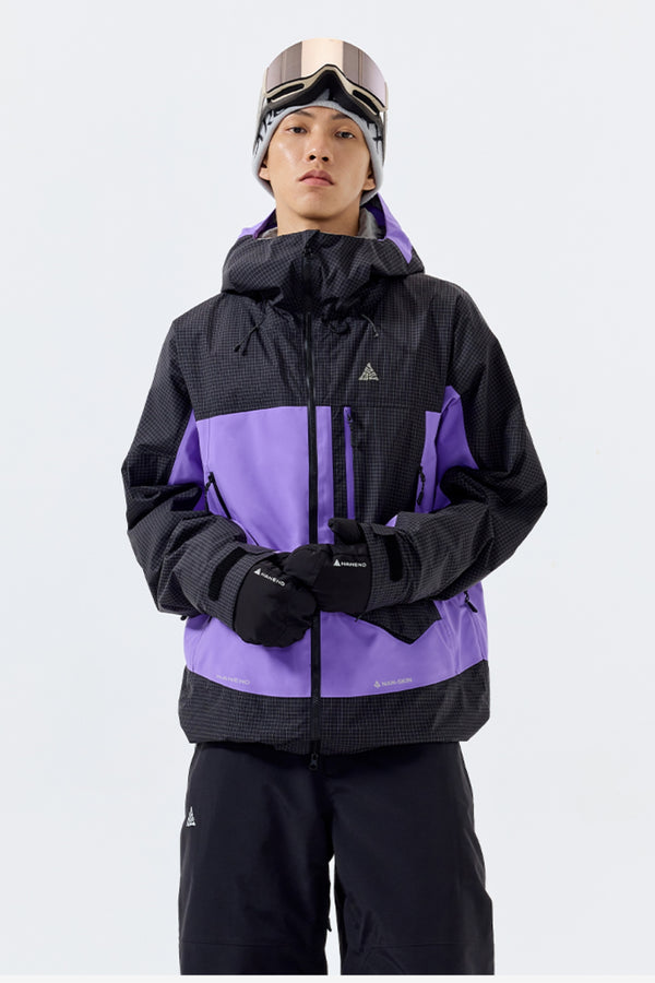 XwXwSeui Mens Womens Fleeced Zipper Hooded Outdoor 3L Waterproof Snow Jackets