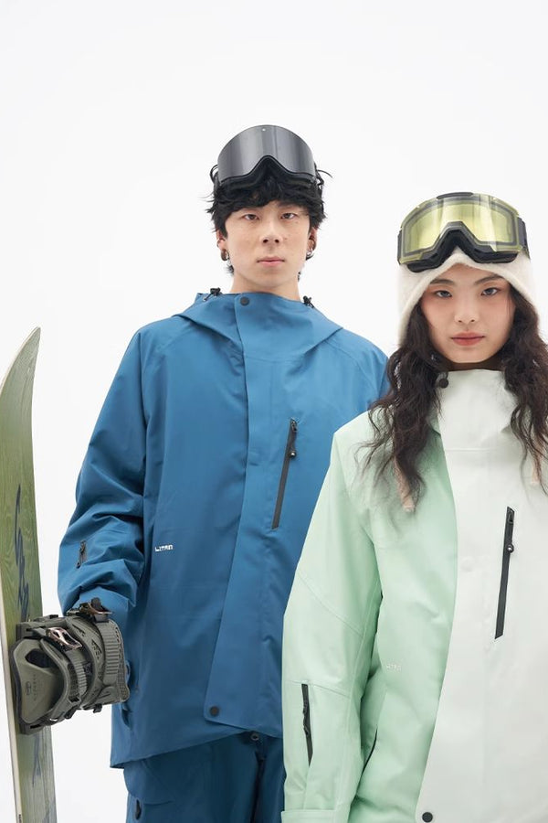 XwXwSeui Men Women Shell Hooded Snow Jacket