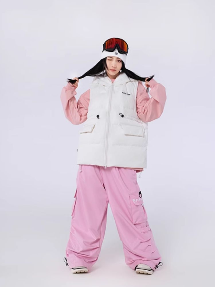 XwXwSeui Men Women Loose Hip-hop Trendy Snow Pants