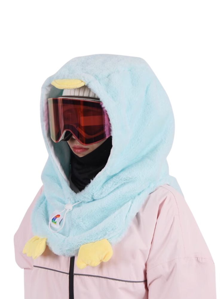 XwXwSeui Men Women Catoon Rabbit Snow Helmet Hood