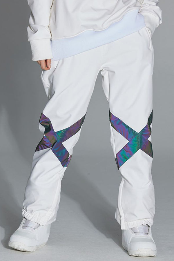 XwXwSeui Men Women Reflective Loose Ski Pants