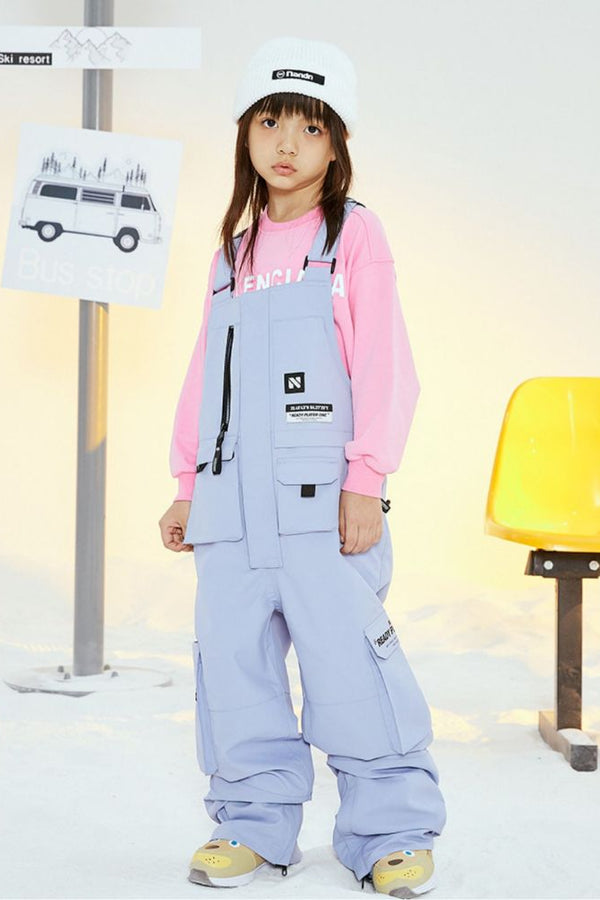 XwXwSeui Kids Loose Waterproof  Snow Bibs