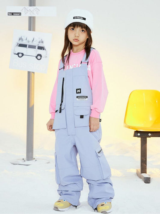 XwXwSeui Kids Loose Waterproof  Snow Bibs