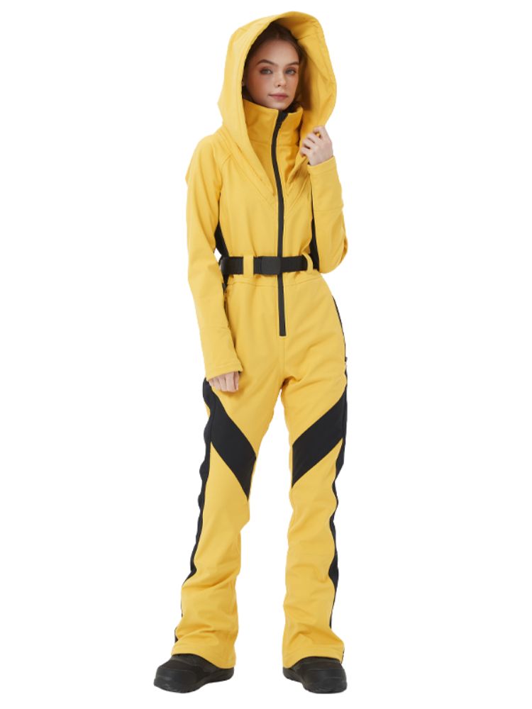 XwXwSeui Women Snowboard Thickened Hood Ski Jumpsuits