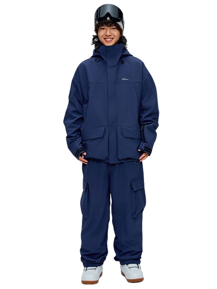 XwXwSeui Men Women Solid Color Insulated Snow Suits