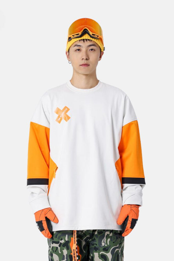 XwXwSeui Men Women Colorblock Hip-hop Ski Sweatshirt