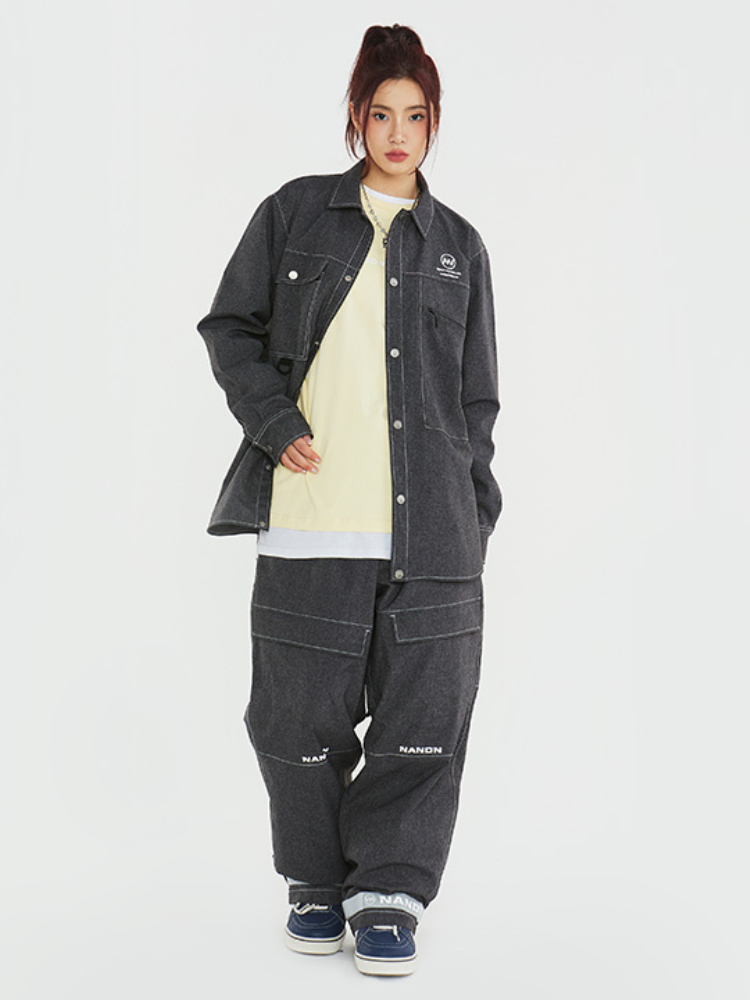 XwXwSeui Men Women Baggy Style Cowboy Snow Suits