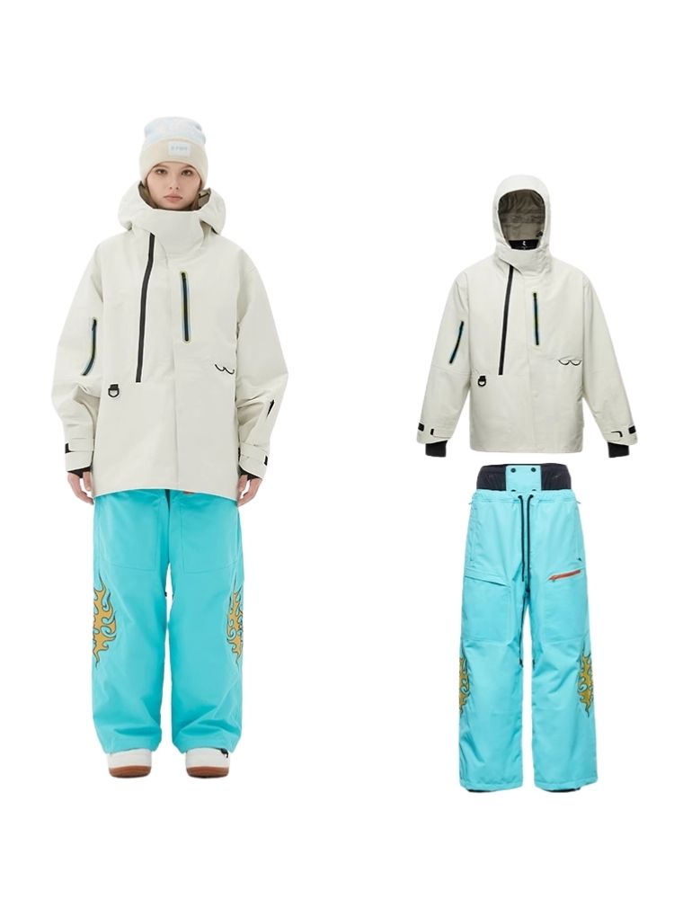 XwXwSeui Men Women 3L Shell Snow Suits