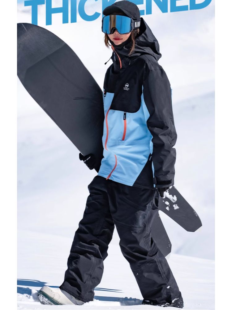 XwXwSeui Men Women Straight Waterproof Ski Pants