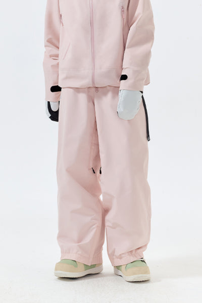 XwXwSeui Womens and Mens Insulated Outdoor Waterproof Solid Skiing Pants