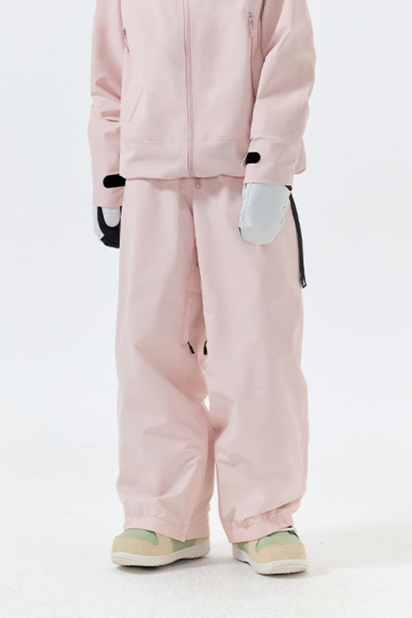 XwXwSeui Womens and Mens Insulated Outdoor Waterproof Solid Skiing Pants