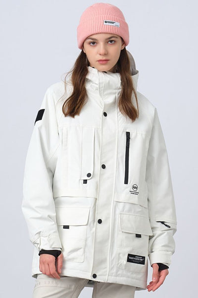 XwXwSeui Men Women Candy Color Hooded Snow Jacket