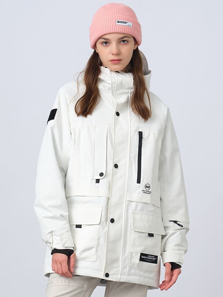 XwXwSeui Men Women Candy Color Hooded Snow Jacket