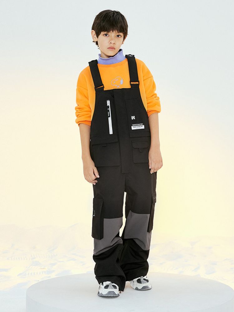 XwXwSeui Kids Loose Waterproof  Snow Bibs