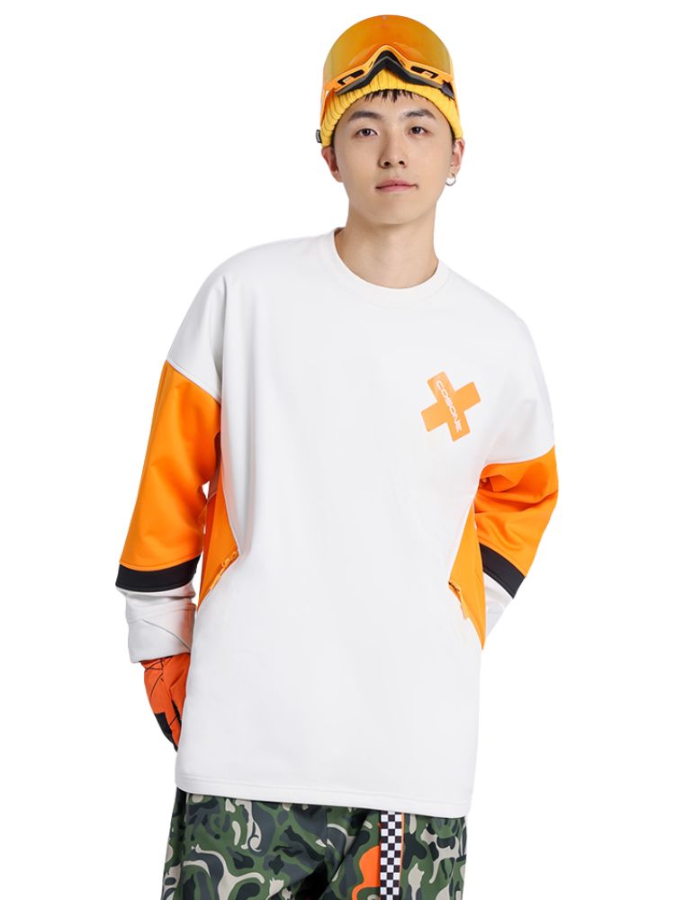 XwXwSeui Men Women Colorblock Hip-hop Ski Sweatshirt