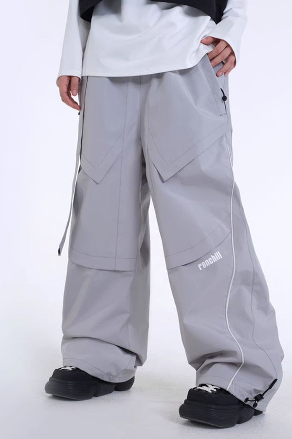 XwXwSeui Women Men Loose Single Board Double Board Are Trendy Hip-Hop Style Ski Pants