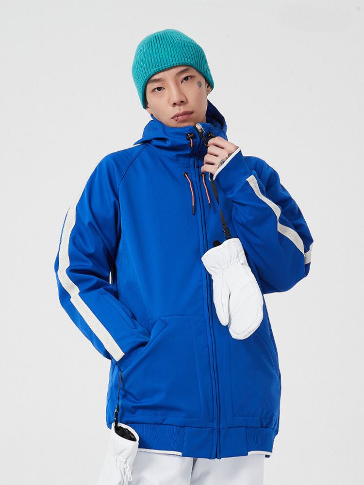 XwXwSeui Men Women Fleece Hooded Snow Jacket