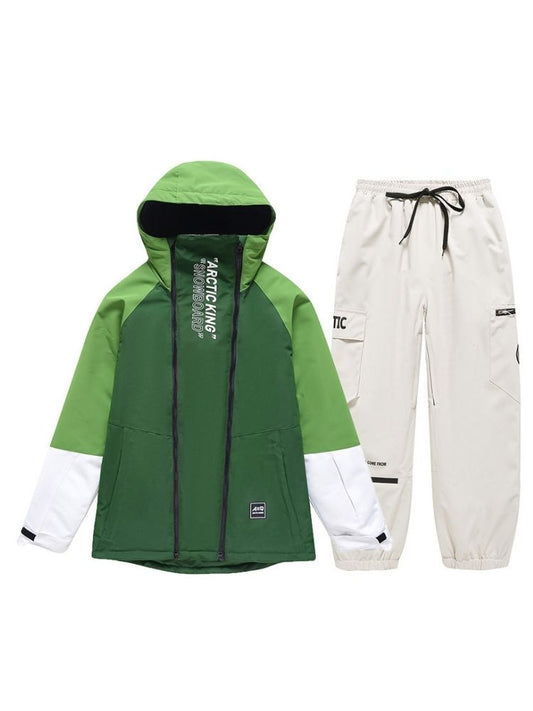 XwXwSeui Men Women Waterproof Insulated Snow Suits-Green Series