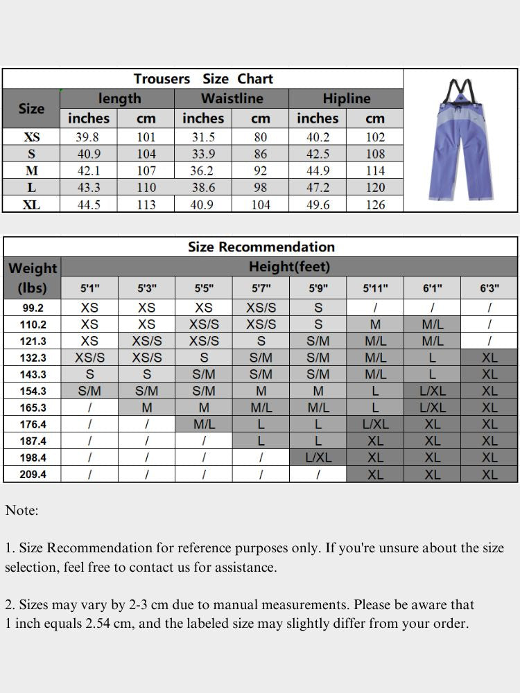 XwXwSeui Men Women Loose Freestyle Ski Pants