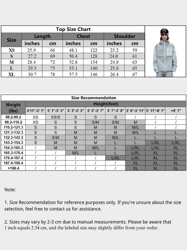 XwXwSeui Men Women 3L Colorblock Shell Snow Jacket