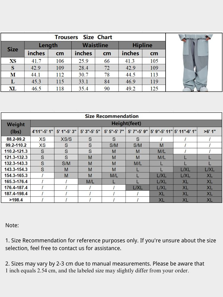 XwXwSeui Men Women 3L Shell Classic Ski Pants