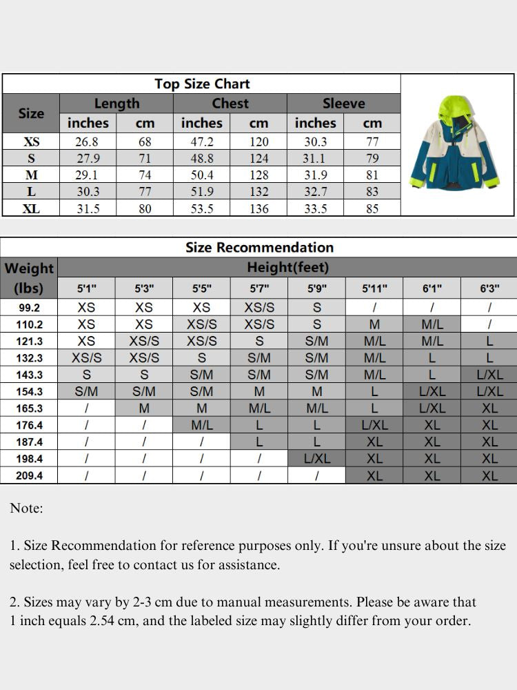 XwXwSeui Men Women Outdoor Windproof Snow Jacket