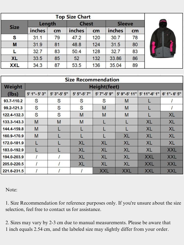 XwXwSeui Men Women Insulated Waterproof Snow Jacket