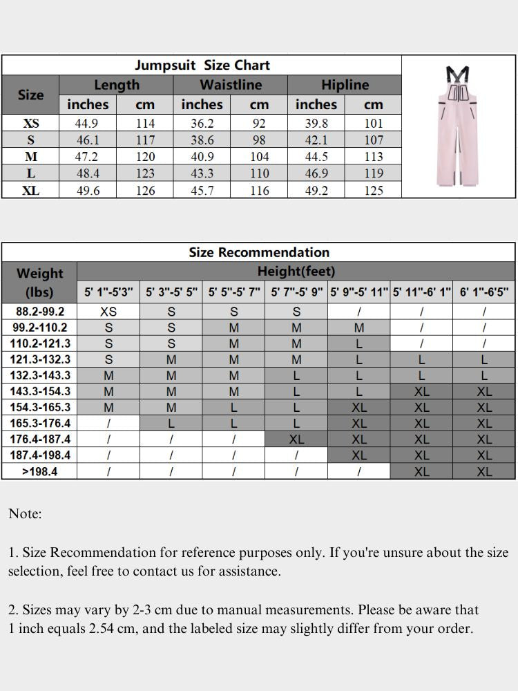 XwXwSeui Men Women 3L Shell Reflective Snow Bibs