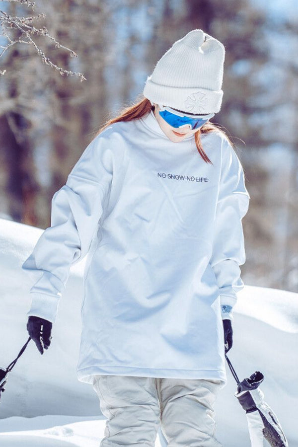 XwXwSeui Men Women Low Collar Outdoor Ski Sweatshirt